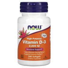 NOW Vitamin D-3 2000 IU 240 кап