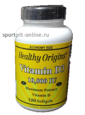 Healthy Origins Vitamin D3 120 кап