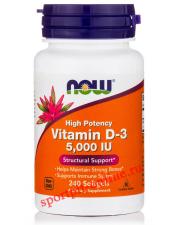 NOW Vitamin D-3 5000 IU 240 кап